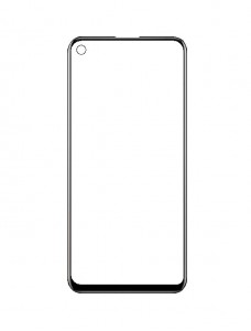 Replacement Front Glass For Vivo Y30 Black By - Maxbhi Com