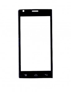 Replacement Front Glass For Lava Iris 470 Black By - Maxbhi.com