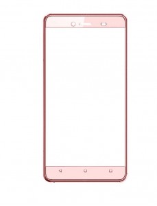 Replacement Front Glass For Panasonic T50 Rose Gold By - Maxbhi.com