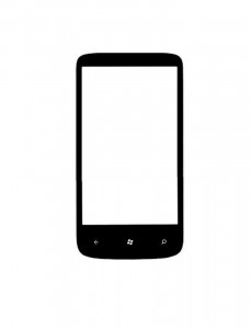 Replacement Front Glass For Htc 7 Mozart Black By - Maxbhi.com