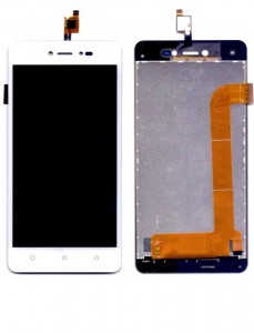 Lcd With Touch Screen For Lava Z60 White By - Maxbhi Com