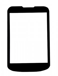 Replacement Front Glass For Spice M5566 Flo Entertainer Black By - Maxbhi.com