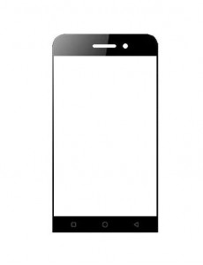 Replacement Front Glass For Itel Wish A11 Black By - Maxbhi.com