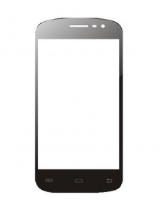 Replacement Front Glass For Sansui Sa40 Black By - Maxbhi.com