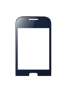 Replacement Front Glass For Samsung Rex 60 C3312r Blue By - Maxbhi.com