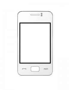 Replacement Front Glass For Samsung Rex 80 S5222r White By - Maxbhi.com