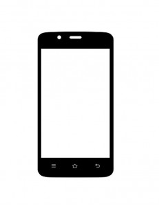 Replacement Front Glass For Cheers Smart 40 Black By - Maxbhi.com