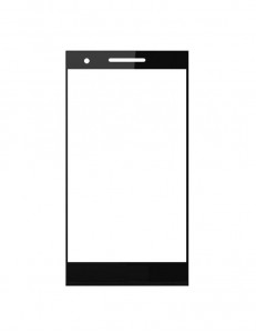 Replacement Front Glass For Philips S396 Black By - Maxbhi.com