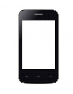 Replacement Front Glass For Spice Mi347 Black By - Maxbhi.com