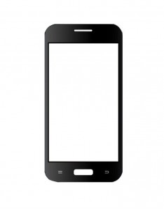 Replacement Front Glass For Vsun I5 Black By - Maxbhi.com