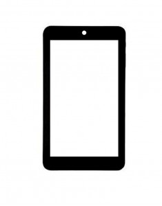 Replacement Front Glass For Digiflip Pro Et701 Black By - Maxbhi.com