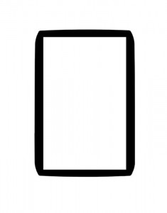 Replacement Front Glass For Motorola Xoom 2 Mz615 White By - Maxbhi.com