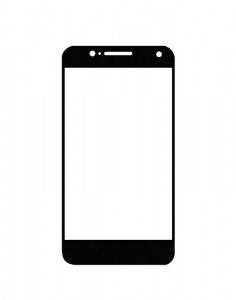 Replacement Front Glass For Blu Vivo 4.3 Black By - Maxbhi.com