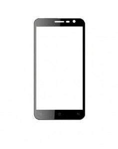 Replacement Front Glass For Karbonn Titanium Dazzle S201 Black By - Maxbhi.com