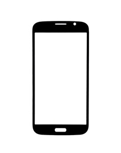 Replacement Front Glass For Samsung Galaxy Mega I9152 With Dual Sim Black By - Maxbhi.com