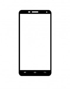 Replacement Front Glass For Obi Leopard S502 Black By - Maxbhi.com