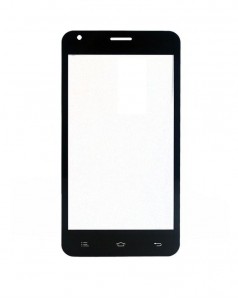 Replacement Front Glass For Celkon Millennia Q452 Black By - Maxbhi.com