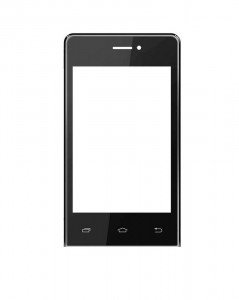 Replacement Front Glass For Intex Aqua V4 White By - Maxbhi.com