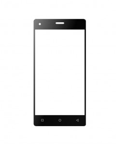Replacement Front Glass For Sansui E71 Black By - Maxbhi.com