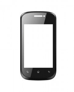 Replacement Front Glass For Intex Cloud X3 Black By - Maxbhi.com
