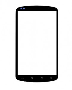 Replacement Front Glass For Google Nexus One Black By - Maxbhi.com