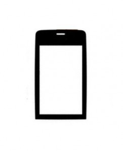 Replacement Front Glass For Nokia Asha 310 Black By - Maxbhi.com