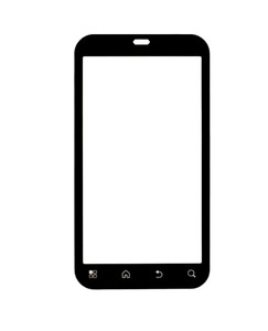 Replacement Front Glass For Motorola Defy Plus Black By - Maxbhi.com