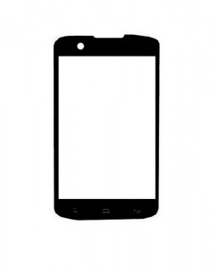 Replacement Front Glass For Gionee Ctrl V2 Black By - Maxbhi.com