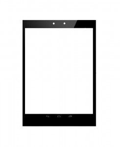 Replacement Front Glass For Hp Pro Slate 8 Black By - Maxbhi.com