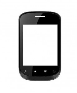 Replacement Front Glass For Lava Iris N320 Black By - Maxbhi.com