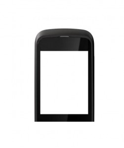 Replacement Front Glass For Nokia C202 Touch And Type Black By - Maxbhi.com