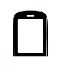 Replacement Front Glass For Samsung A687 Strive Black By - Maxbhi.com
