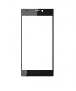 Replacement Front Glass For Qmobile Noir Z6 Black By - Maxbhi.com