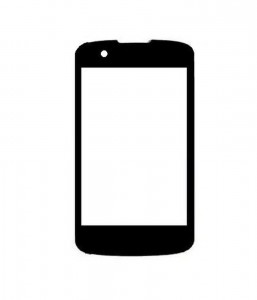 Replacement Front Glass For Gionee Ctrl V1 Black By - Maxbhi.com