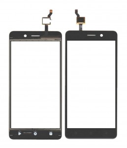 Touch Screen Digitizer For Intex Aqua Strong 5 1 Plus Black By - Maxbhi Com