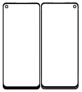 Replacement Front Glass For Realme 7 Pro Black By - Maxbhi Com