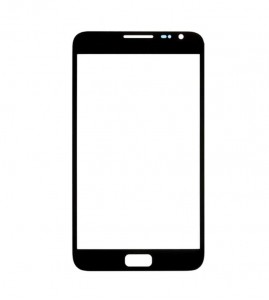 Replacement Front Glass For Samsung Galaxy Note N7000 Black By - Maxbhi Com