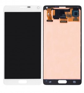 Lcd With Touch Screen For Samsung Galaxy Note 4 Usa White By - Maxbhi Com