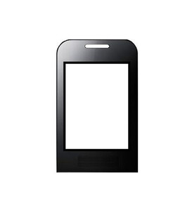 Replacement Front Glass For Samsung Chat C3500 Black By - Maxbhi.com