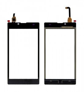 Touch Screen Digitizer For Yu Yuphoria Black Silver By - Maxbhi Com