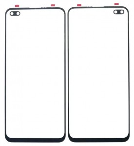 Replacement Front Glass For Oppo A92s Black By - Maxbhi Com