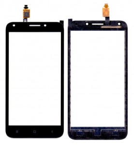 Touch Screen Digitizer For Intex Aqua Strong 5 1 Black By - Maxbhi Com