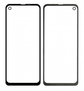 Replacement Front Glass For Motorola One Action Black By - Maxbhi Com