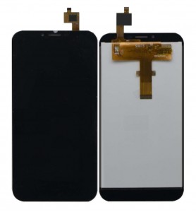 Lcd With Touch Screen For Intex Aqua 4g Plus Black By - Maxbhi Com