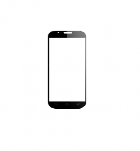 Replacement Front Glass For Zte Blade Q Maxi Black By - Maxbhi.com