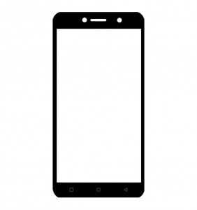 Replacement Front Glass For Itel A22 Black By - Maxbhi Com
