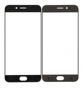 Replacement Front Glass For Oppo R9s Black By - Maxbhi Com