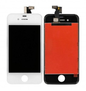 Lcd With Touch Screen For Apple Iphone 4 White By - Maxbhi Com