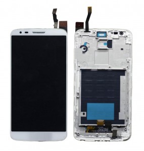 Lcd With Touch Screen For Lg G2 D803 White By - Maxbhi Com
