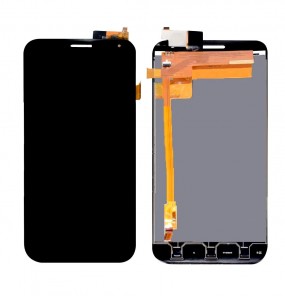 Lcd With Touch Screen For Intex Aqua Curve Black By - Maxbhi Com